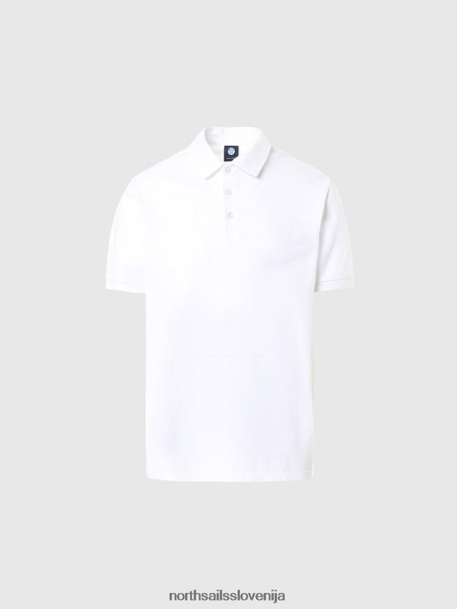 moški North Sails bela nova polo majica iz organskega bombaža oblačila ZBDXNV109