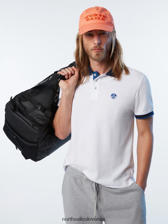 moški North Sails bela nova polo majica iz organskega bombaža oblačila ZBDXNV114