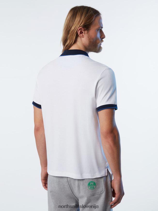 moški North Sails bela nova polo majica iz organskega bombaža oblačila ZBDXNV114