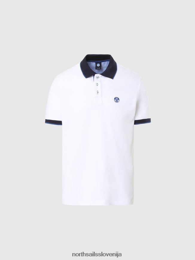 moški North Sails bela nova polo majica iz organskega bombaža oblačila ZBDXNV114