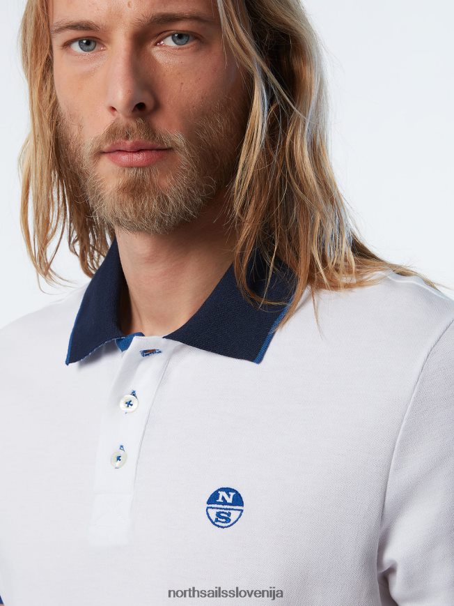 moški North Sails bela nova polo majica iz organskega bombaža oblačila ZBDXNV114