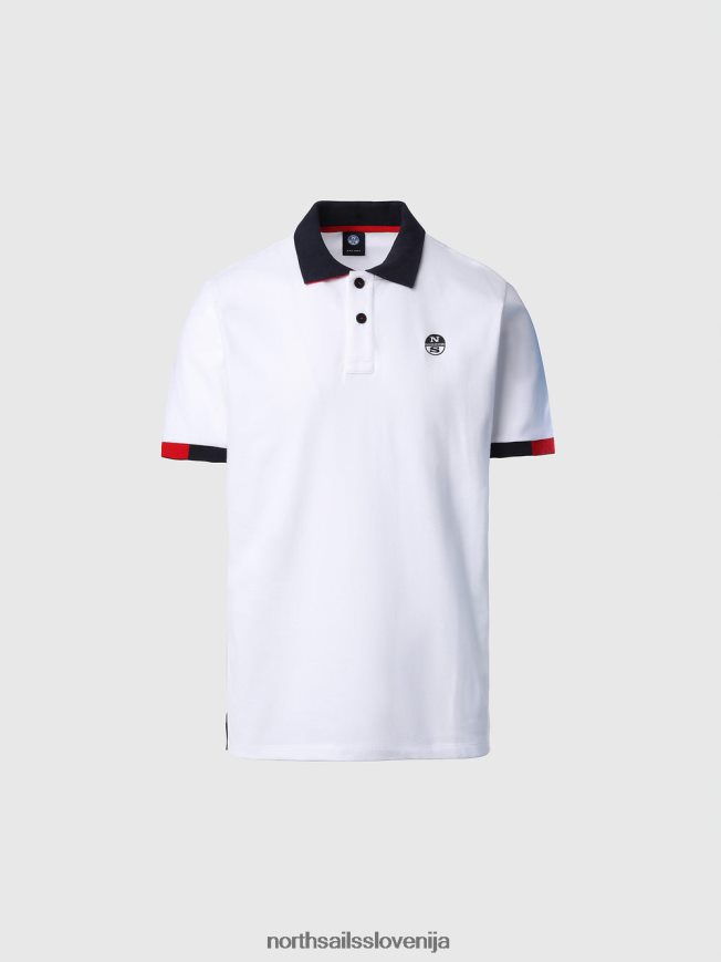 moški North Sails bela nova polo majica iz organskega bombaža oblačila ZBDXNV116