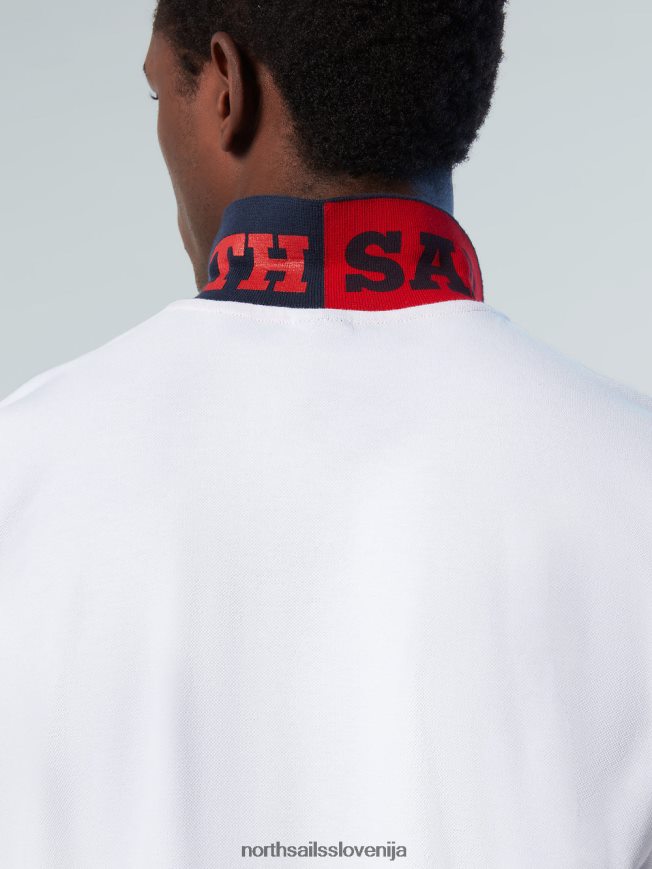 moški North Sails bela nova polo majica iz organskega bombaža oblačila ZBDXNV116