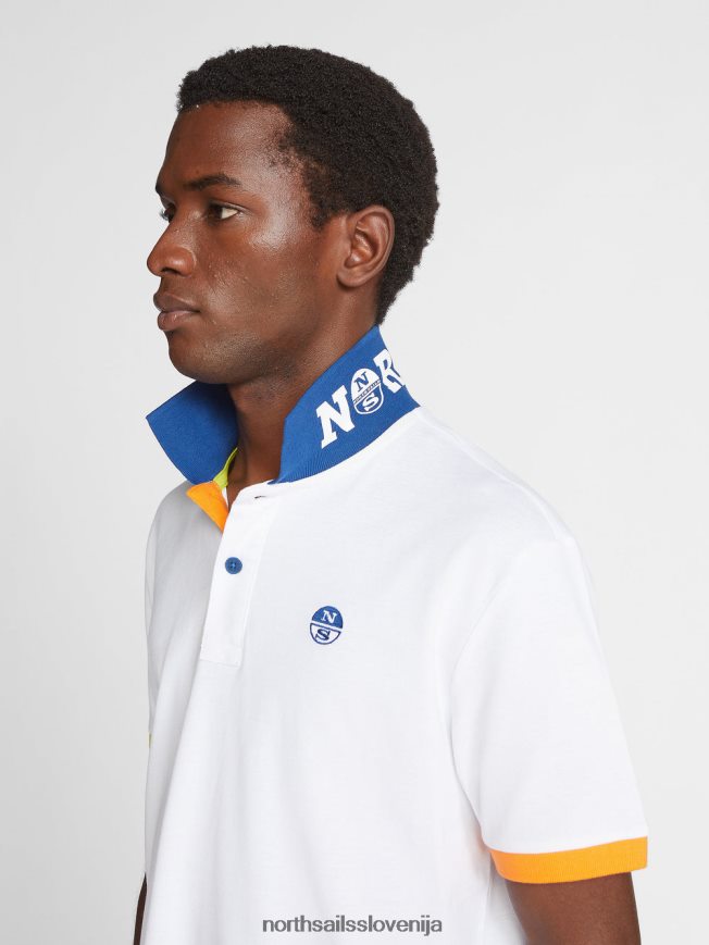 moški North Sails bela polo majica barvnih blokov oblačila ZBDXNV1142
