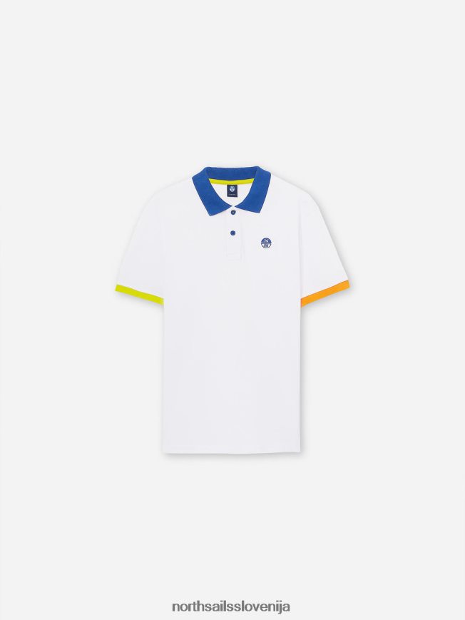 moški North Sails bela polo majica barvnih blokov oblačila ZBDXNV1142