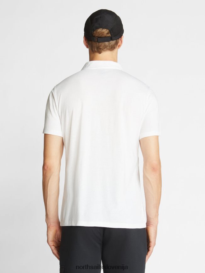 moški North Sails bela polo majica iz bombaža in bambusa oblačila ZBDXNV1068