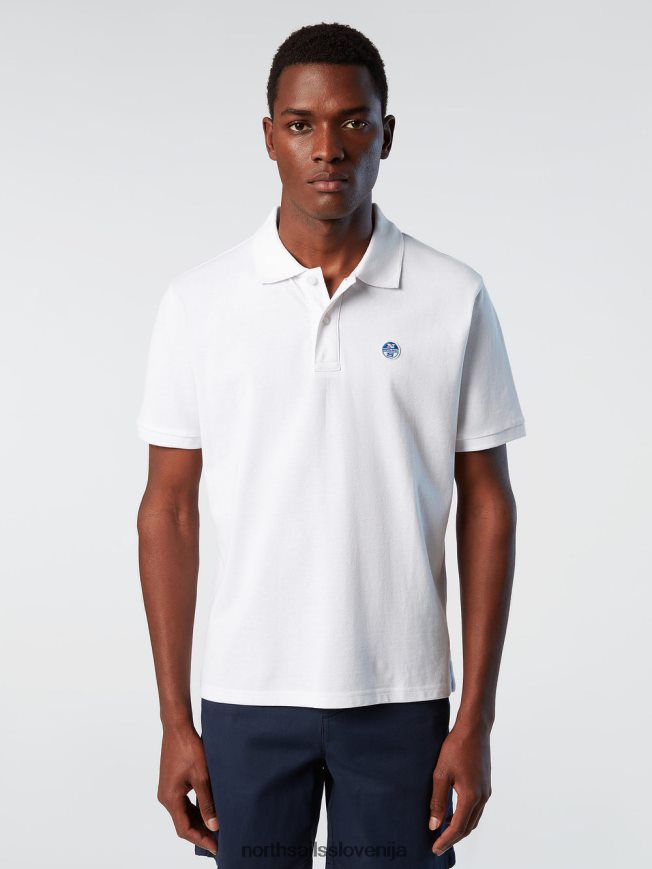 moški North Sails bela polo majica iz organskega bombaža oblačila ZBDXNV122