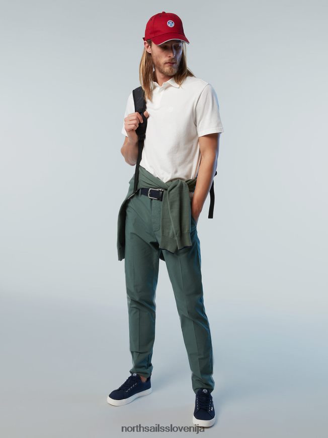 moški North Sails bela polo majica iz recikliranega džersija oblačila ZBDXNV89