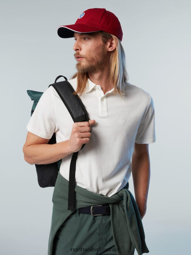 moški North Sails bela polo majica iz recikliranega džersija oblačila ZBDXNV89