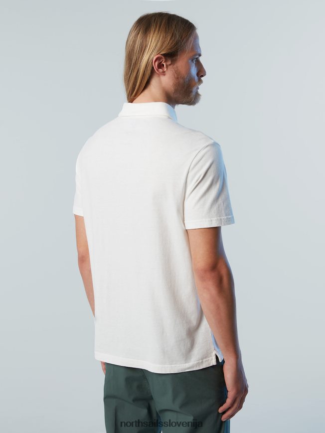moški North Sails bela polo majica iz recikliranega džersija oblačila ZBDXNV89