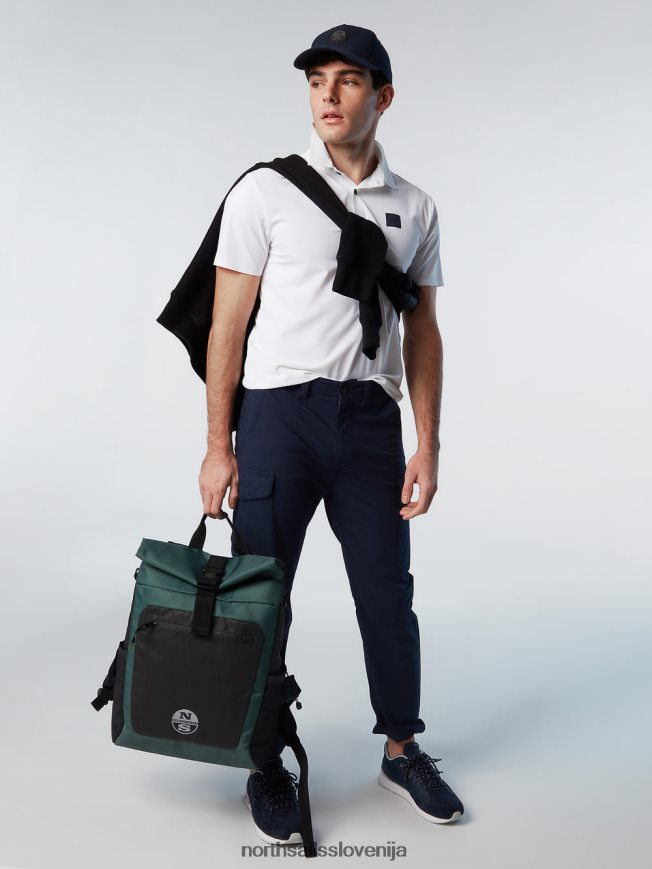 moški North Sails bela polo majica iz recikliranega džersija oblačila ZBDXNV93