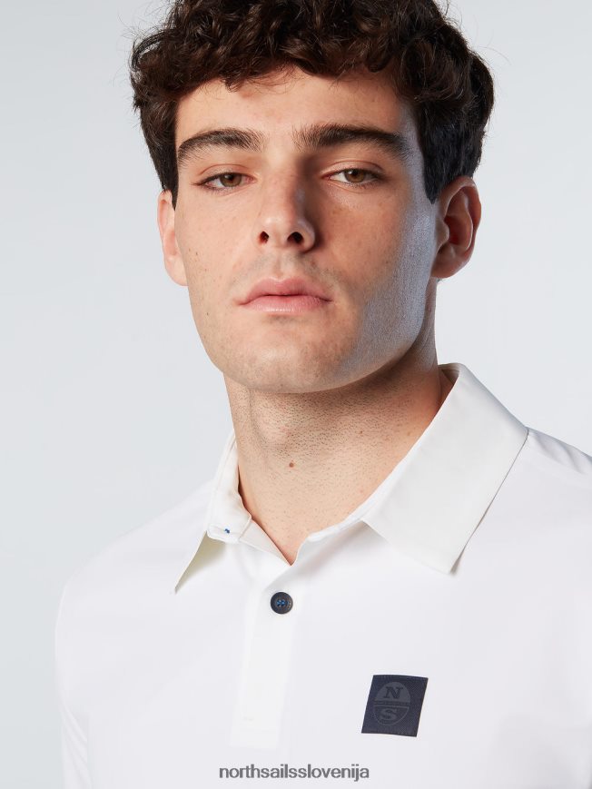 moški North Sails bela polo majica iz recikliranega džersija oblačila ZBDXNV93