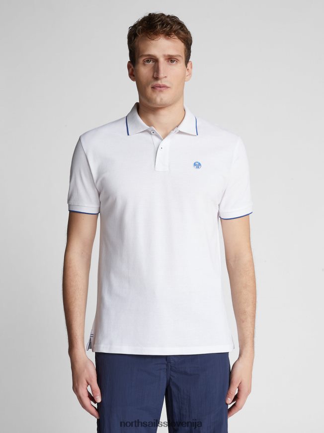 moški North Sails bela potiskana polo majica oblačila ZBDXNV1050
