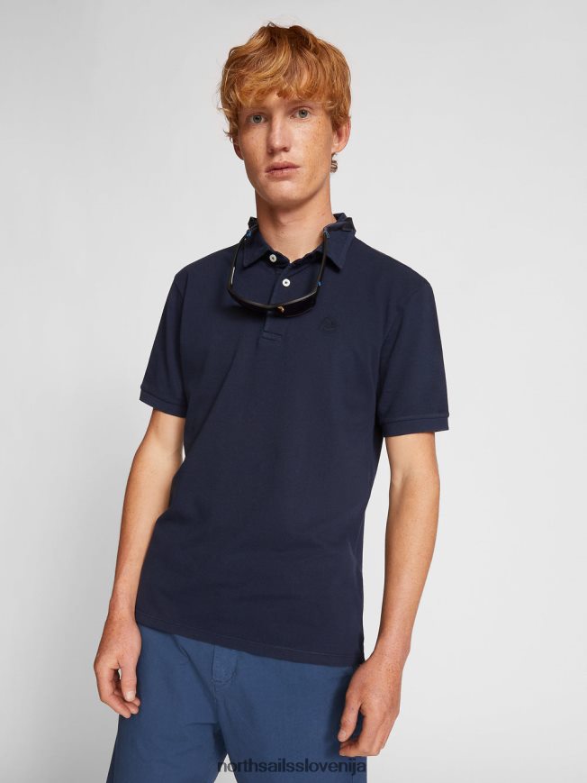 moški North Sails mornarsko modra lahka pique polo majica oblačila ZBDXNV1108