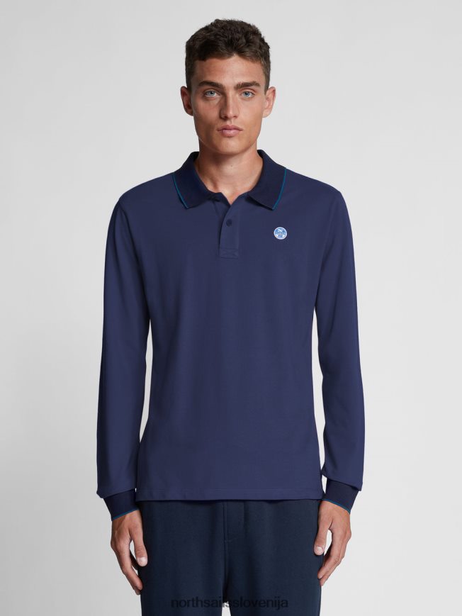 moški North Sails mornarsko modra organska polo majica v pike oblačila ZBDXNV1303
