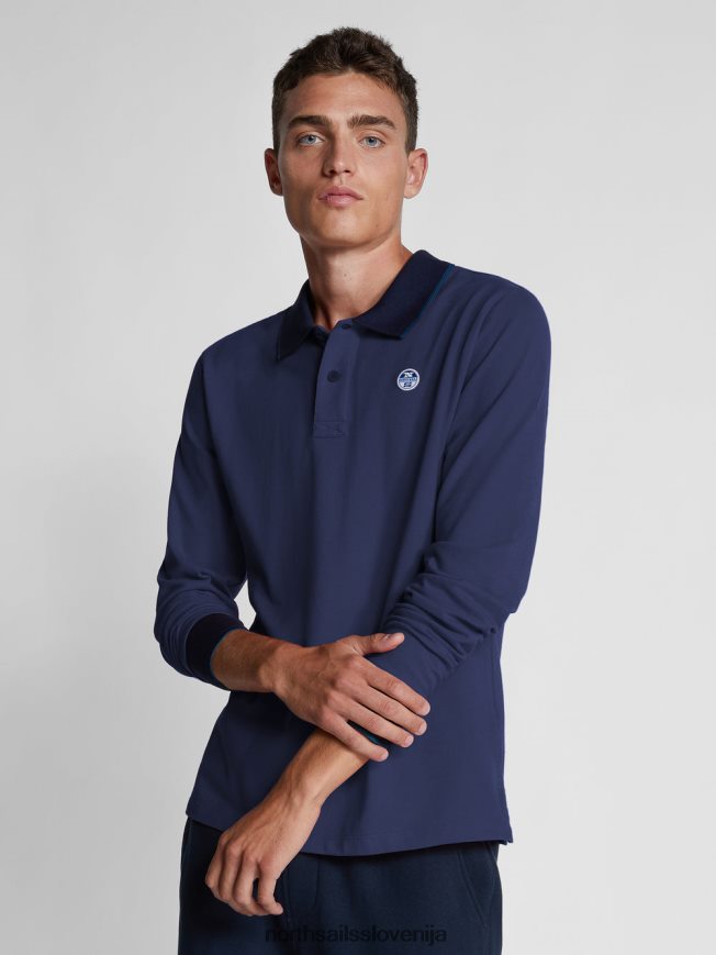 moški North Sails mornarsko modra organska polo majica v pike oblačila ZBDXNV1303