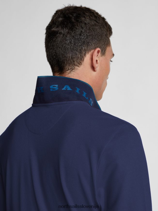 moški North Sails mornarsko modra organska polo majica v pike oblačila ZBDXNV1303