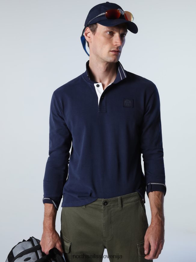 moški North Sails mornarsko modra težka polo majica iz džersija oblačila ZBDXNV820