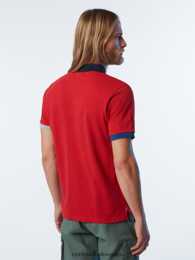 moški North Sails rdeča nova polo majica iz organskega bombaža oblačila ZBDXNV97