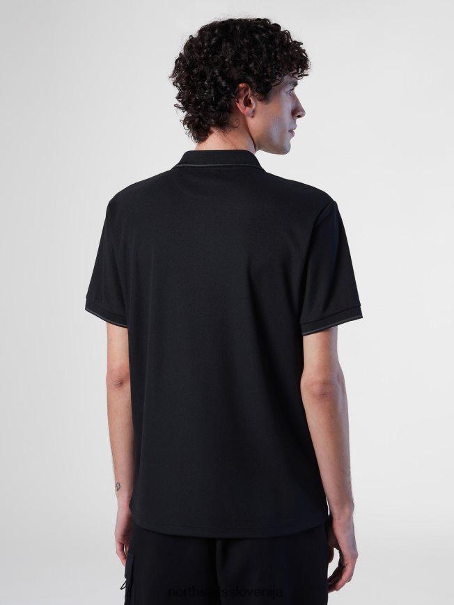 moški North Sails Črna coolmax polo majica oblačila ZBDXNV106