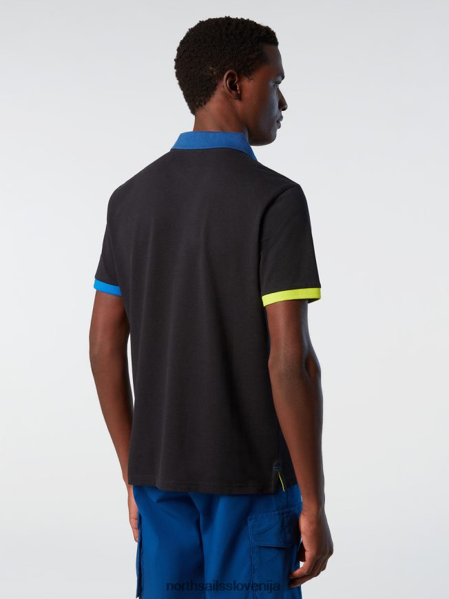 moški North Sails Črna nova polo majica iz organskega bombaža oblačila ZBDXNV104