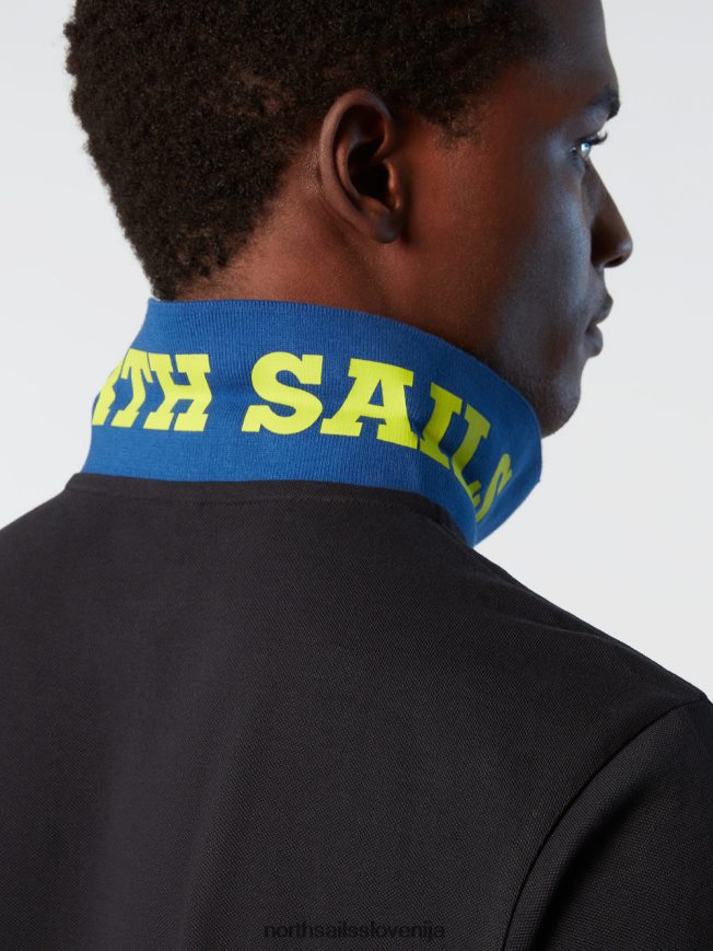 moški North Sails Črna nova polo majica iz organskega bombaža oblačila ZBDXNV104