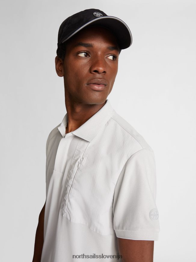 moški North Sails sivo vijolična coolmax pique polo majica oblačila ZBDXNV1071