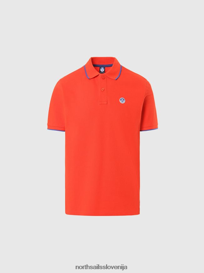 moški North Sails svetlo oranžna akcija polo majice iz organskega bombaža oblačila ZBDXNV71