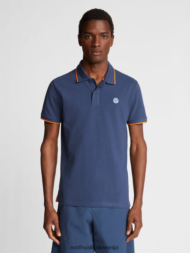 moški North Sails temen denim potiskana polo majica oblačila ZBDXNV1047