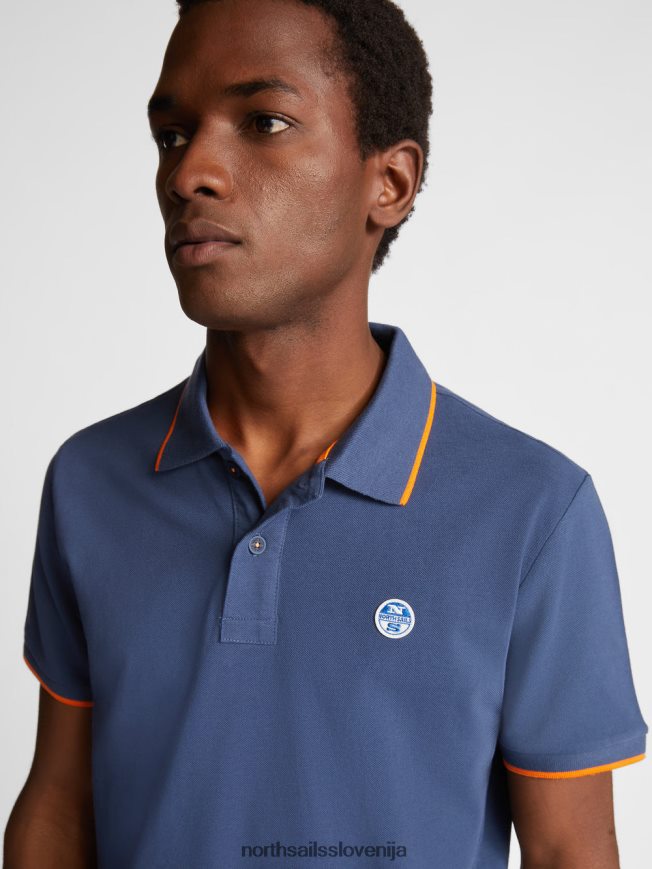 moški North Sails temen denim potiskana polo majica oblačila ZBDXNV1047
