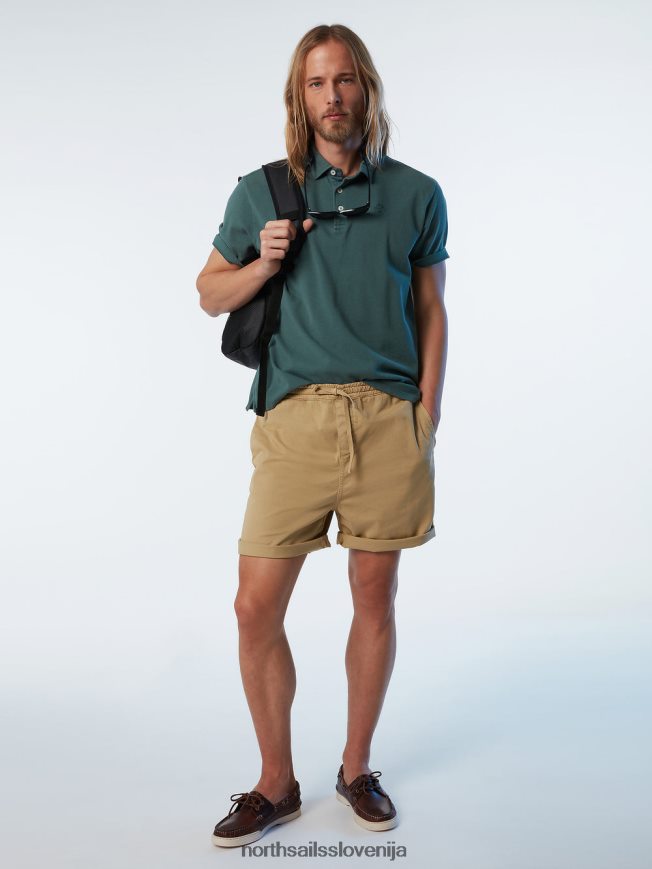moški North Sails vojaško zelena nova polo majica iz organskega bombaža oblačila ZBDXNV111