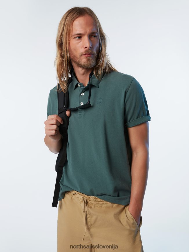 moški North Sails vojaško zelena nova polo majica iz organskega bombaža oblačila ZBDXNV111