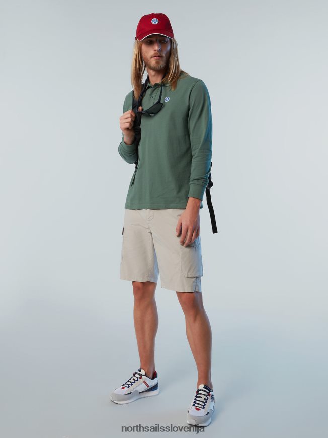 moški North Sails vojaško zelena polo majica z našitkom logotipa oblačila ZBDXNV86
