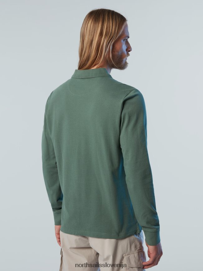 moški North Sails vojaško zelena polo majica z našitkom logotipa oblačila ZBDXNV86