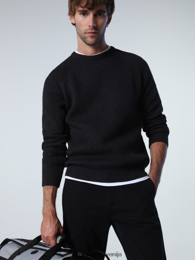 moški North Sails asfaltni melanž ribiški rebrasti skakalec oblačila ZBDXNV981