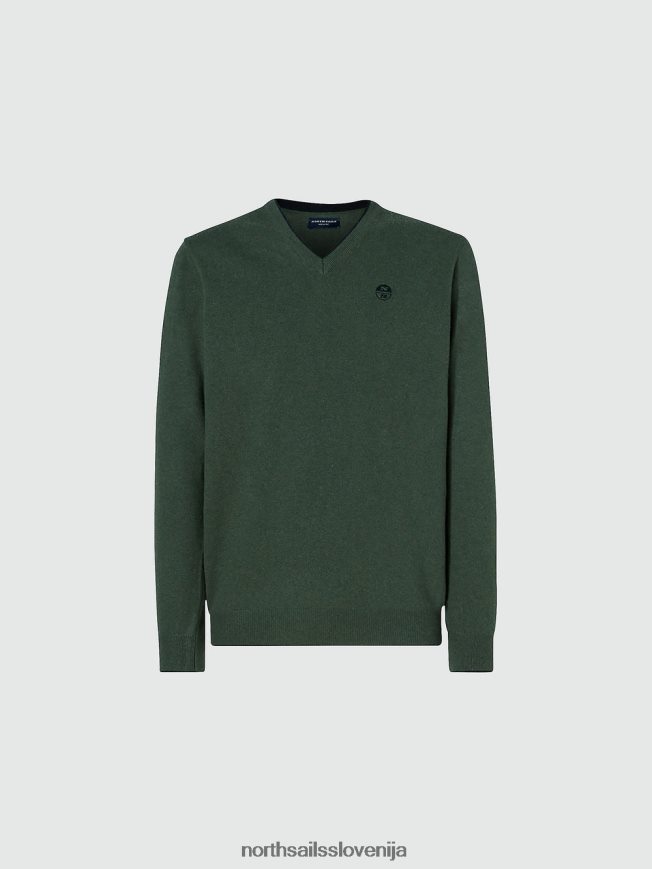 moški North Sails bršljan zelena pulover z v-izrezom oblačila ZBDXNV805