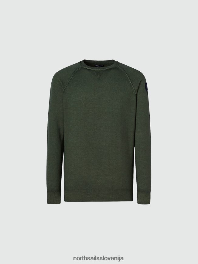 moški North Sails bronasto zelena skakalec z v-vstavkom oblačila ZBDXNV723