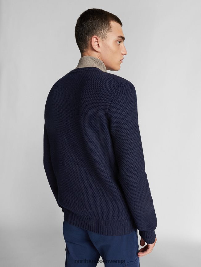 moški North Sails mornarsko modra bombažni in volneni jopič oblačila ZBDXNV1309