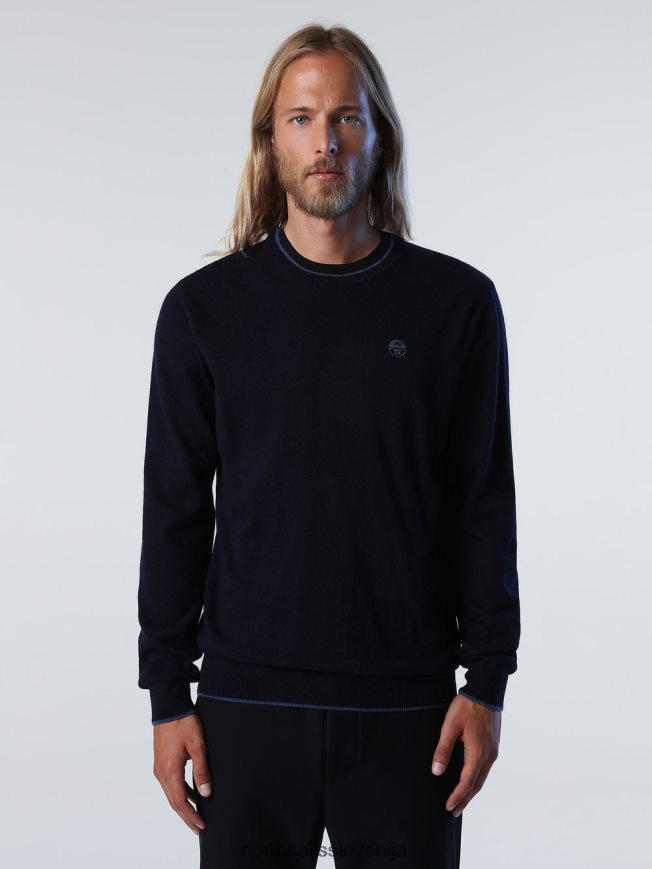 moški North Sails mornarsko modra eko pulover iz kašmirja oblačila ZBDXNV891