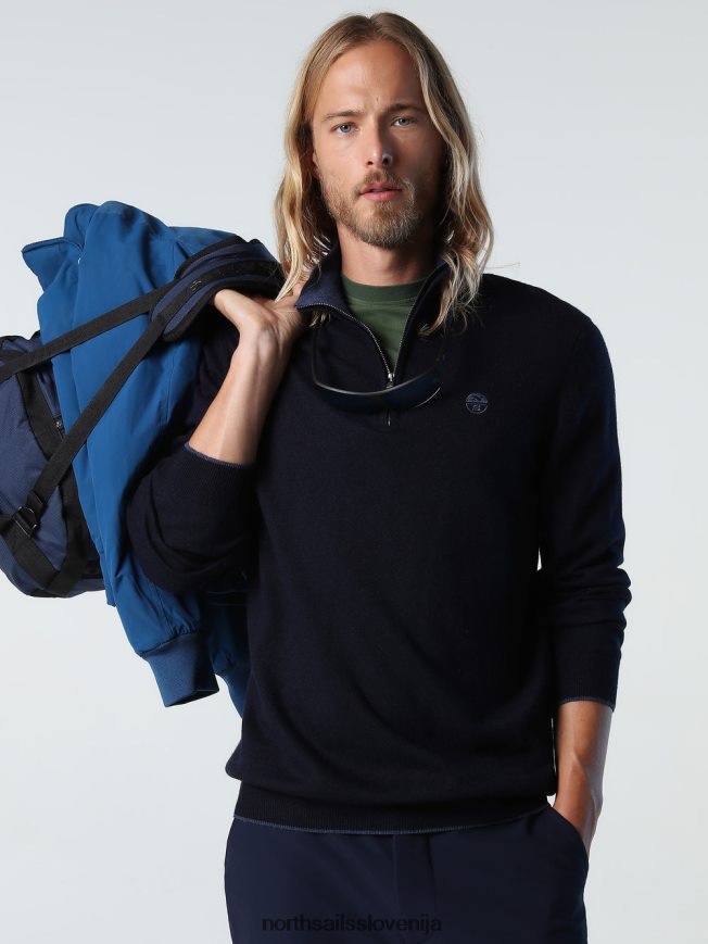 moški North Sails mornarsko modra pulover iz eko kašmirja oblačila ZBDXNV794