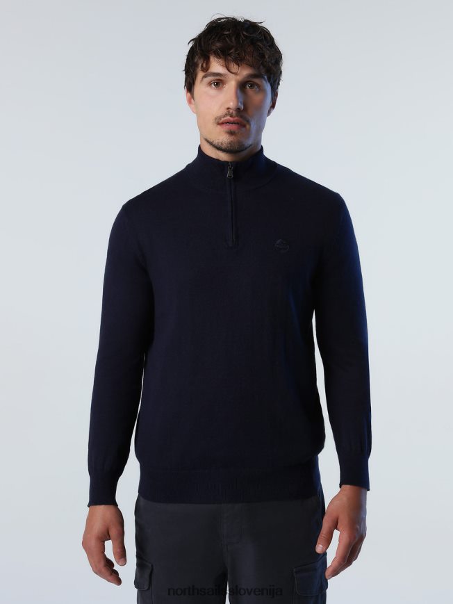 moški North Sails mornarsko modra pulover s pol zadrgo oblačila ZBDXNV731