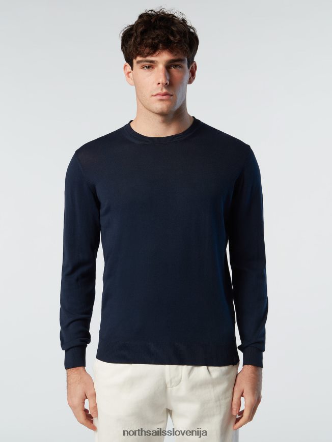 moški North Sails mornarsko modra pulover z okroglim izrezom nov oblačila ZBDXNV254