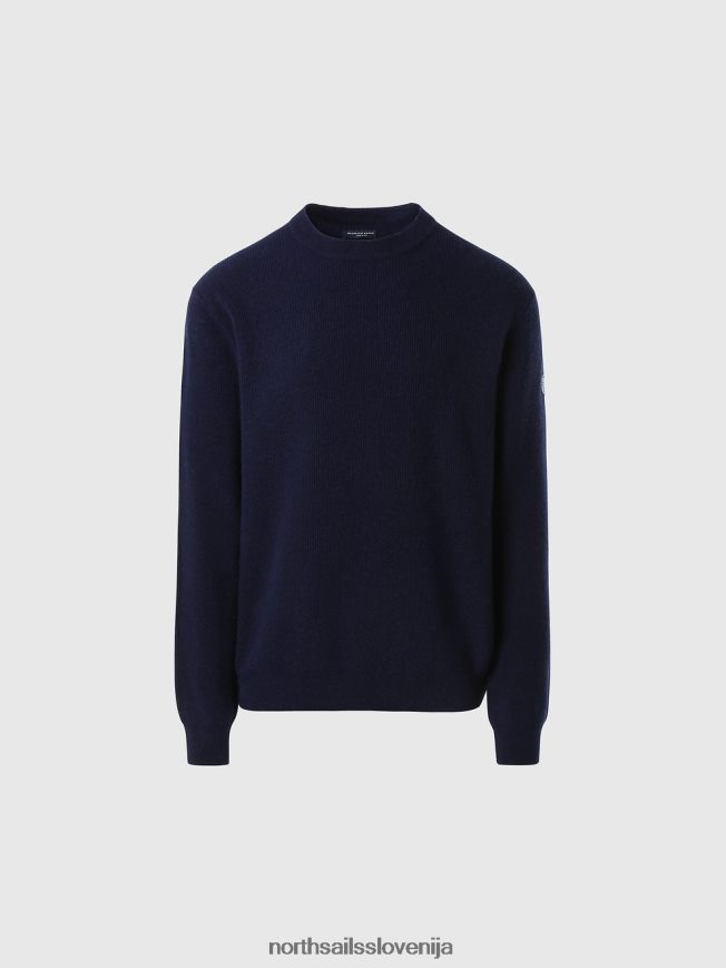 moški North Sails mornarsko modra pulover z okroglim izrezom nov oblačila ZBDXNV680