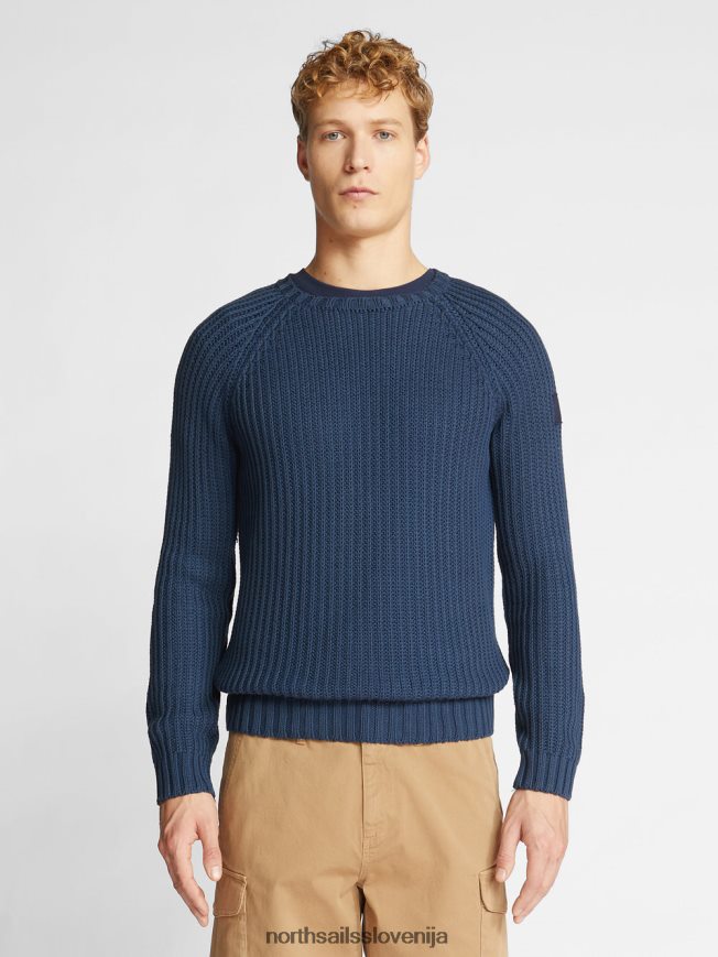 moški North Sails mornarsko modra pulover z okroglim izrezom oblačila ZBDXNV1104