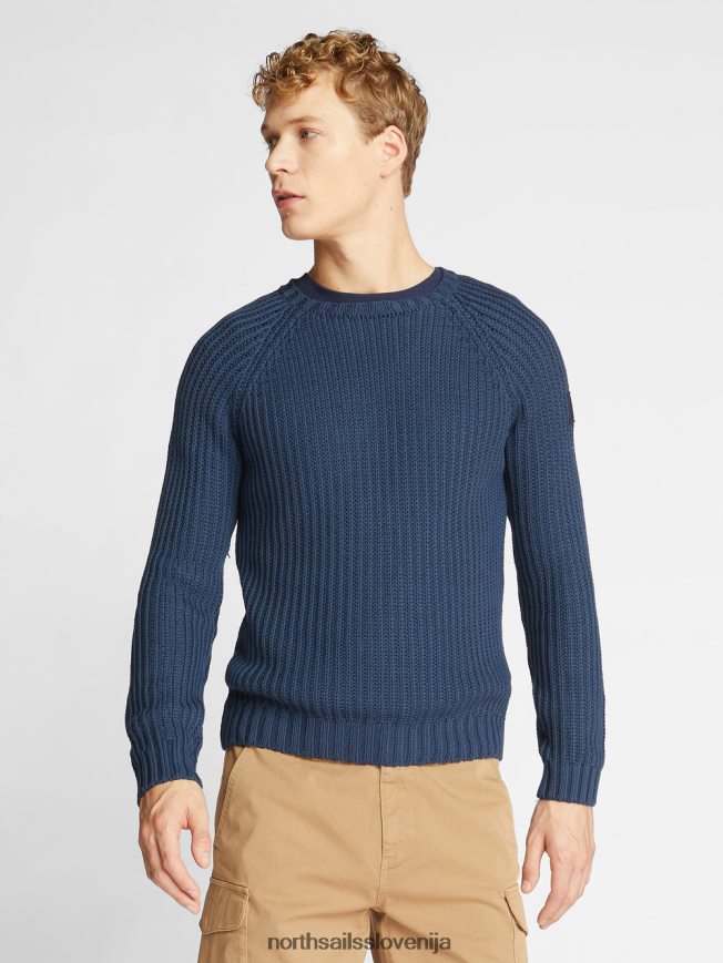 moški North Sails mornarsko modra pulover z okroglim izrezom oblačila ZBDXNV1104