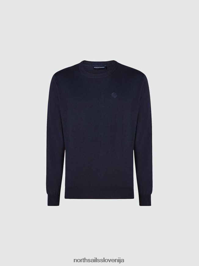 moški North Sails mornarsko modra pulover z okroglim izrezom oblačila ZBDXNV909