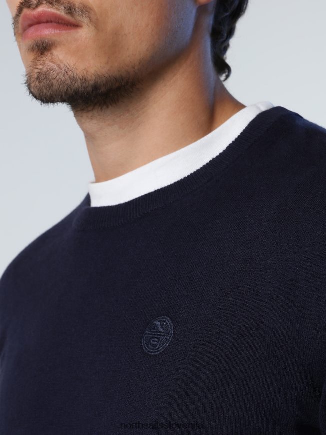 moški North Sails mornarsko modra pulover z okroglim izrezom oblačila ZBDXNV909