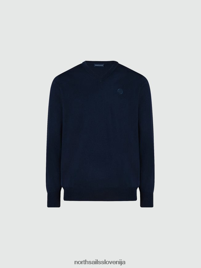 moški North Sails mornarsko modra pulover z v-izrezom oblačila ZBDXNV778