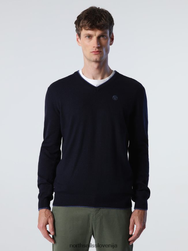 moški North Sails mornarsko modra pulover z v-izrezom oblačila ZBDXNV808