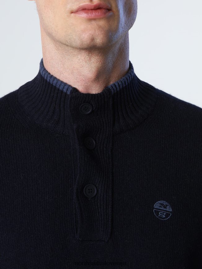 moški North Sails mornarsko modra skakalec z gumbi oblačila ZBDXNV728